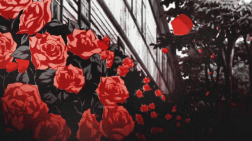 Roses Flowers GIF - Roses Flowers Anime GIFs