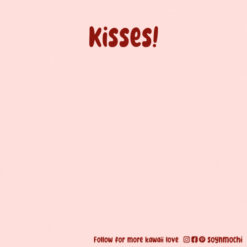 a cartoon of a dog with the words kisses written on it