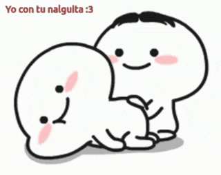 a couple of cartoon characters laying next to each other with a caption that says yo con tu nalguila 3