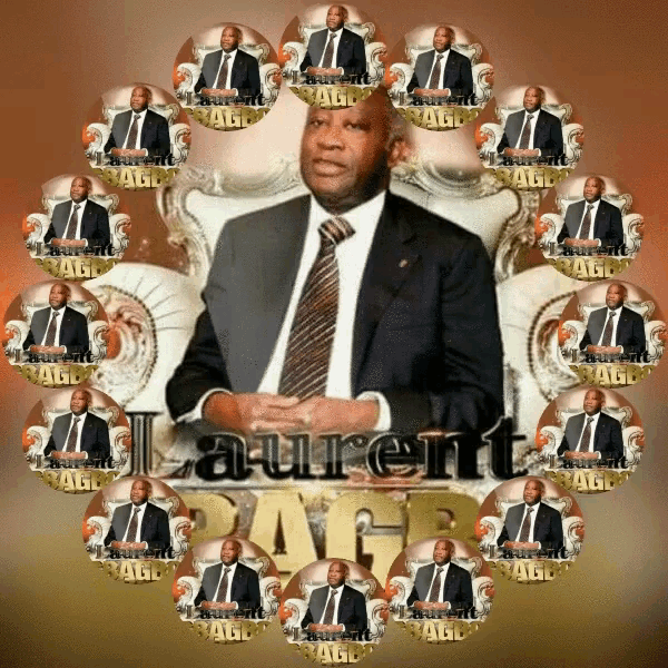 a picture of a man in a suit and tie with the name laurent on the bottom right