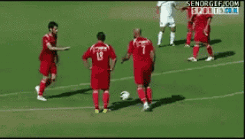 a soccer game is being played on a field with a sign that says senorgif.com