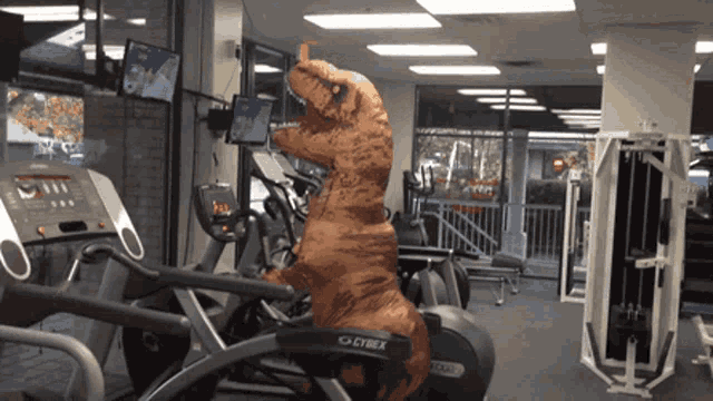 T Rex Working Out GIF - T Rex Working Out Costume GIFs