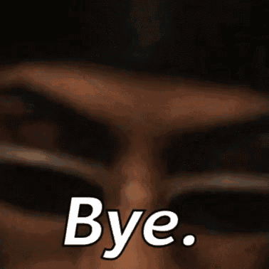 a black and white photo of a person saying bye