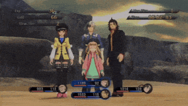 a group of people are standing in a video game with their numbers on their screens