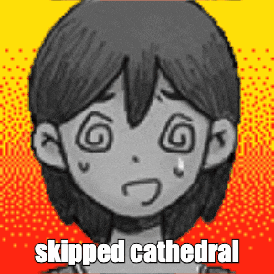 a black and white drawing of a girl with the words skipped cathedral written below it .