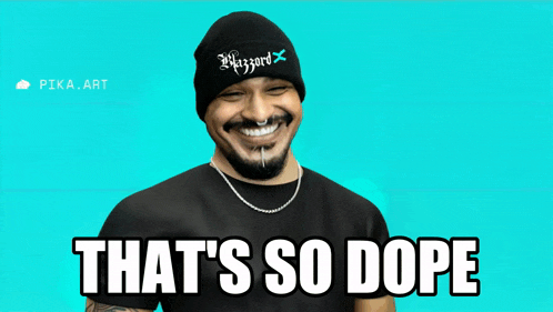 a man wearing a beanie that says hazard on it