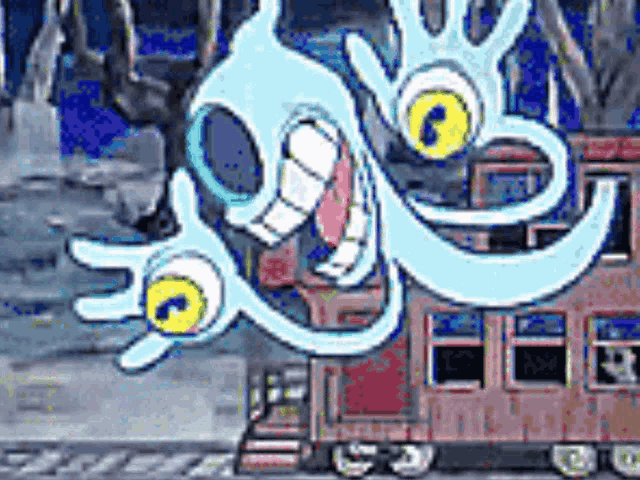 Cuphead Scary Bus GIF - Cuphead Scary Bus Horror Bus GIFs