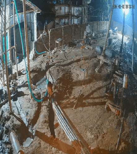 a video of a construction site was taken in 2014 and shows a man digging