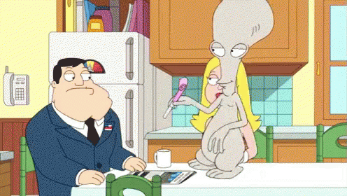 Getting Everyone Else Excited GIF - American Dad Forcing It Roger GIFs