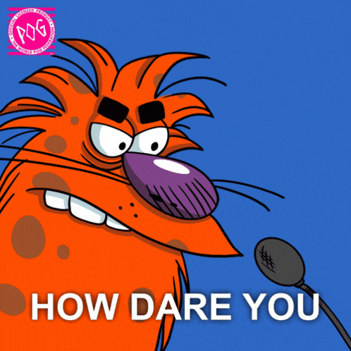 a cartoon cat with the words you have stolen my dreams and my childhood below it