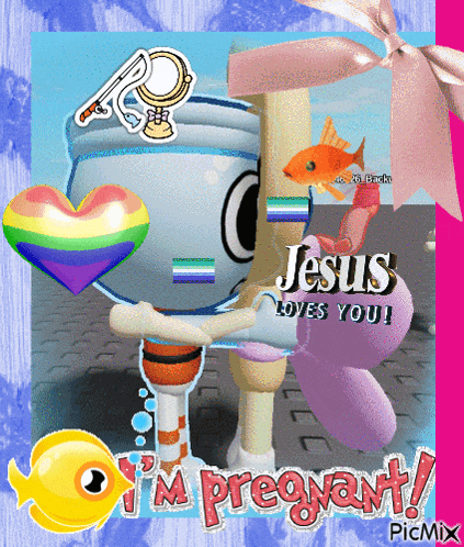 jesus loves you and i 'm pregnant are written on a picture