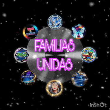 the word familias is on a record