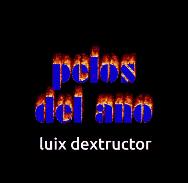 a black background with the words pelos del ano