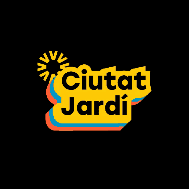 a yellow sign that says ciutat jardi on it