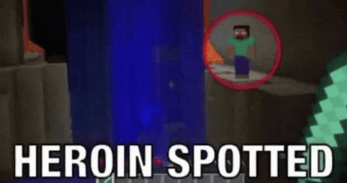 a screenshot of a video game with the words `` heroin spotted ''