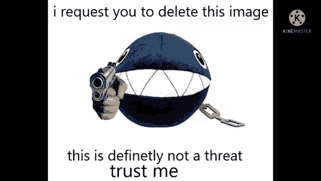 a person is holding a gun in front of a stuffed animal with chains around it .
