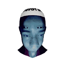 a drawing of a person 's head with a white hat that says easy on it
