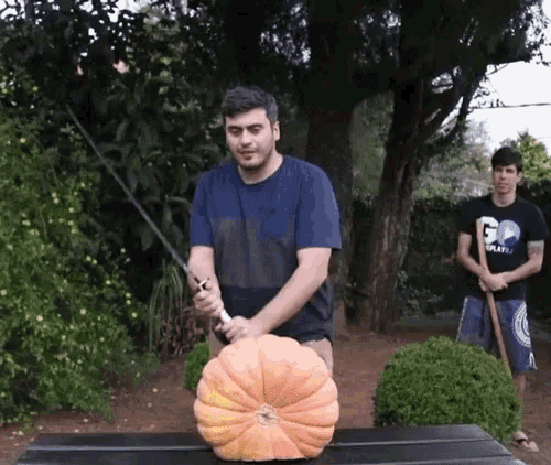 Slicing The Pumpkin Pumpkin GIF - Slicing The Pumpkin Pumpkin Swording GIFs