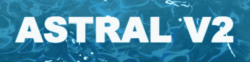 a blue background with the word astral v2 in white letters
