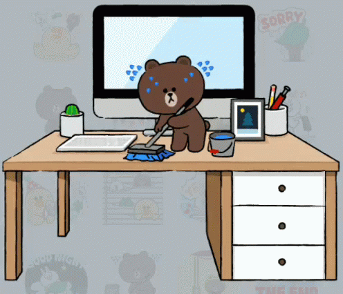 Conybrown Cleaning Desk GIF - Conybrown Cleaning Desk GIFs