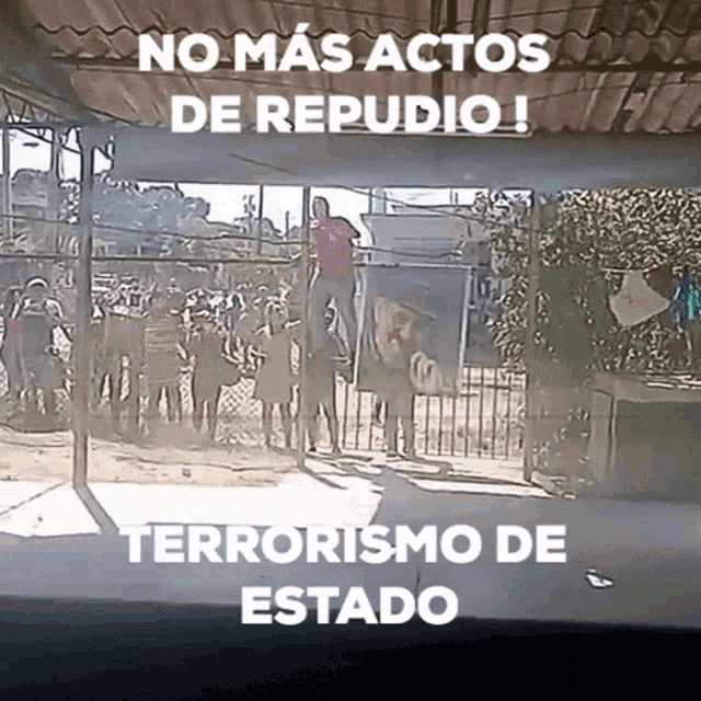 a sign that says no mas actos de repudio