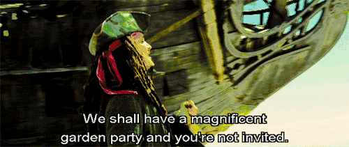 A GIF - Pirates Of The Carribean Jack Sparrow Not Invited GIFs
