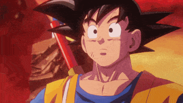 a cartoon character with a sword in his hand