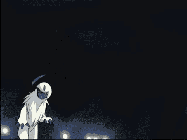 a white jet is flying through the air in a dark room .