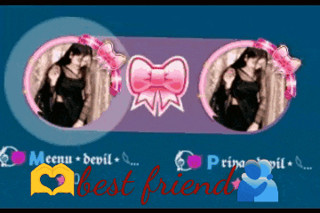 a picture of two girls with the words best friend on the bottom right