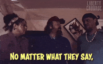 a group of people standing next to each other with the words " no matter what they say " above them