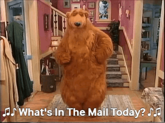 Bear Inthe Big Blue House Whats In The Mail Today GIF - Bear Inthe Big Blue House Whats In The Mail Today Mail GIFs