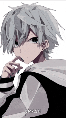 Anime Boy White Hair Snow GIF - Anime Boy White Hair Snow GIFs