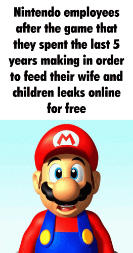 nintendo employees after the game that they spent the last 5 years making in order to feed their wife