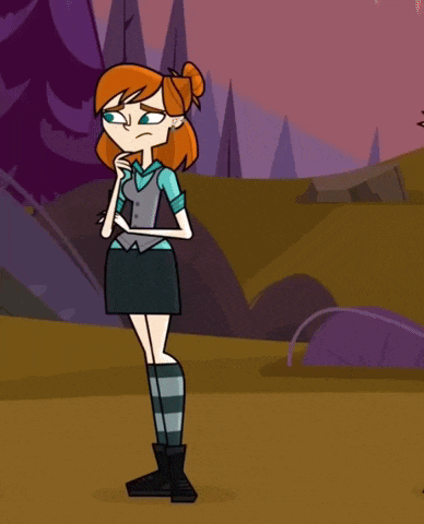 a cartoon girl with red hair is standing next to another girl with orange hair