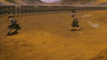a woman in a green tank top is running in a field .