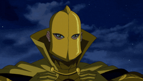 a cartoon character is flying through the air with a bright yellow light behind him