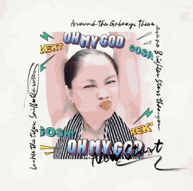 a poster with a woman making a face and the words oh my god to make each day count