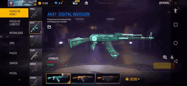 a screenshot of an ak47 digital invasion weapon in a video game