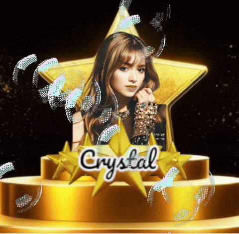 a picture of a woman in a star with the name crystal