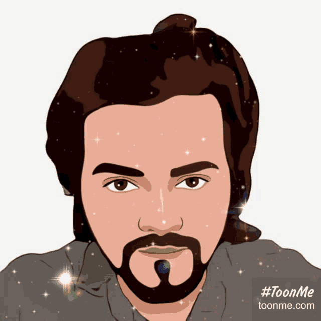a cartoon of a man with a beard and the website toonme.com underneath