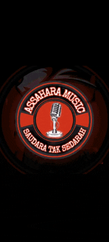 a logo for akbara music with a microphone