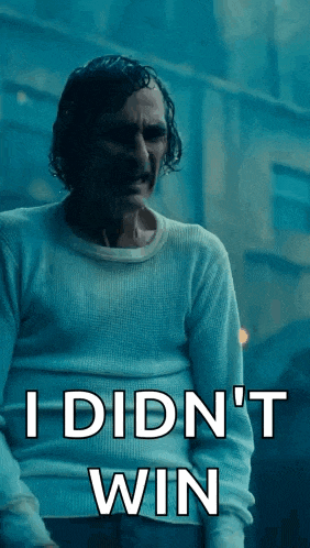 a man in a white sweater says i did n't win .