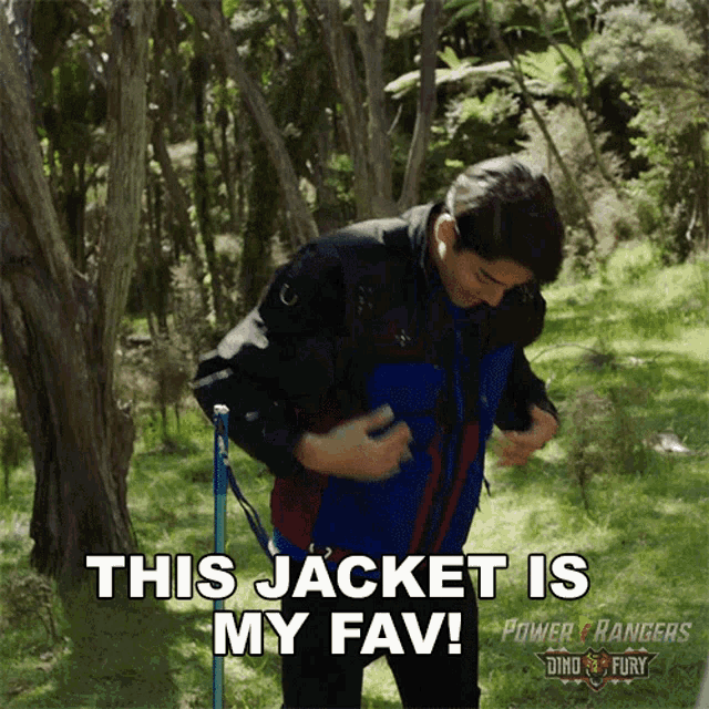 This Jacket Is My Fav Ollie GIF - This Jacket Is My Fav Ollie Power Rangers Dino Fury GIFs