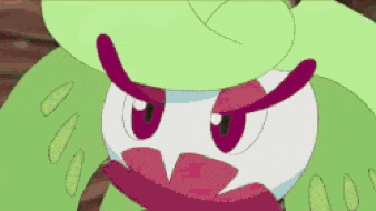 a close up of a cartoon character with a very angry face