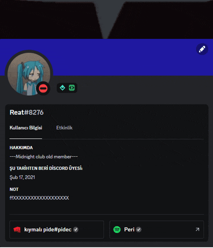a screenshot of a person 's discord profile with a picture of hatsune miku on it