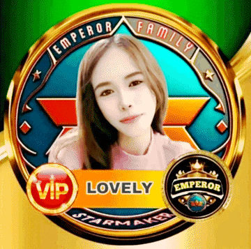 a picture of a girl in a circle with the words emperor family