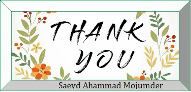 a sign that says thank you with flowers and leaves around it