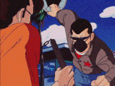 a cartoon of a man wearing a mask and sunglasses