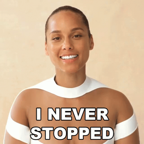 I Never Stopped Alicia Keys GIF - I Never Stopped Alicia Keys Bustle GIFs