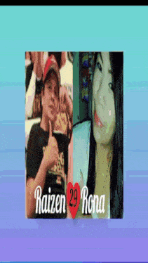 a picture of a man and a woman with the words " raizen 29 rona " on the bottom